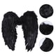 thumbnail image 3 of Alas de plumas de hada ángel para niños, disfraz de alas de ángel, accesorios de decoración para fiesta de Navidad Negro, 3 of 8