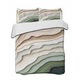 thumbnail image 2 of Quilts Twin Size, Sage Green Ombre Soft Comforter Bedding Set for Bed, Modern Abstract Geometric Art Lightweight Quilted Bedspread with Pillow Cover(2 Pieces) for All Season, 68x86 Inch, 2 of 6