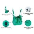 thumbnail image 6 of Handy Sandy 3-Pack Reusable Shopping Bags with Cart Clips and Pockets, Eco-Friendly Grocery Tote Organizer, Foldable, Washable, 40 lb Capacity, Patent- Green, 6 of 7