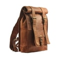 thumbnail image 1 of Mochila URBAN DEZIRE de piel, estilo vintage, enrollable, portátil para hombre, 1 of 7