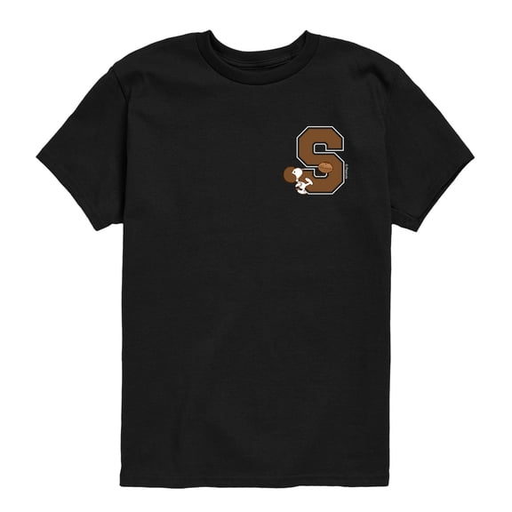 Peanuts - Snoopy Football - Youth Boys Short Sleeve Graphic T-Shirt