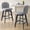 Slate Gray, variant on Bar Stools Set of 2, Swivel Counter Height Stools with Solid Wood Legs & Ergonomic Back, Upholstered Chenille Fabric, 26.2-Inch Tall, Slate Gray