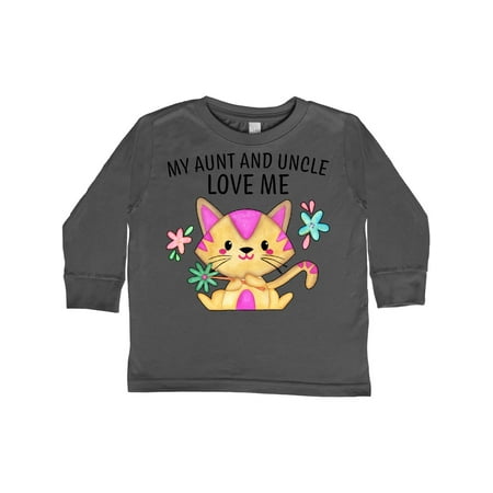 

Inktastic My Aunt and Uncle Love Me with Cute Kitten and Flowers Gift Toddler Boy or Toddler Girl Long Sleeve T-Shirt