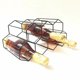 thumbnail image 4 of Botellero de metal para botellas, soporte de almacenamiento de vino independiente para encimera, protector de ahorro de espacio para vinos tintos y blancos - negro, 4 of 5