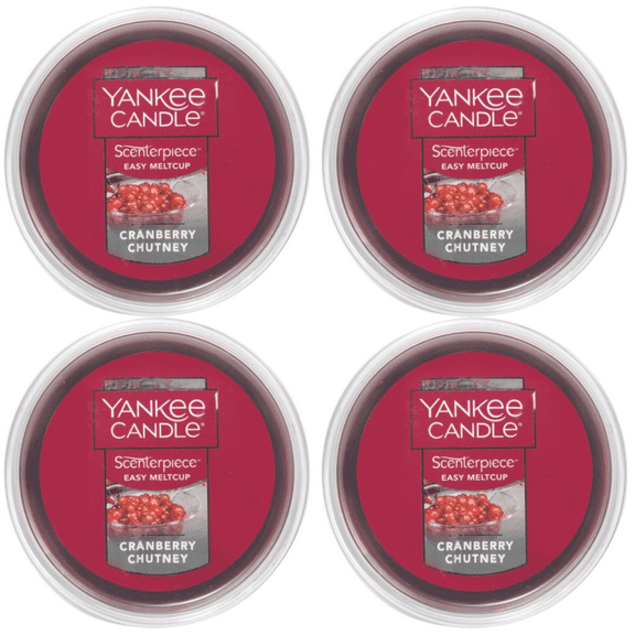 Yankee Candle Cranberry Chutney Scenterpiece Easy MeltCup (Pack of 4)