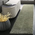 thumbnail image 2 of SAFAVIEH Tahoe Ainsley Geometric Shag Runner Rug, Sage, 2' x 9', 2 of 7
