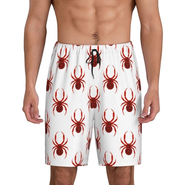 Fotbe Spiders Insects Pantalones Cortos de Pijama para Hombre, Ropa de Dormir, Pantalones de Pijama Cortos para Hombre-Large