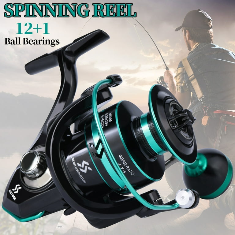 Sougayilang Spinning Reels Light Weight Ultra Smooth Powerful Fishing  Reels-Red-2000