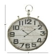 thumbnail image 3 of DecMode 36" White Metal Pocket watch Style Wall Clock, 3 of 8