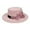 Pink, variant on HNMKIU Western Floral Cowboy Hat for Elegant Stage Performance and Party Events Black,One Size