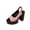 A-Pink, variant on Women's Chunky Block Heels Sandals Platform Open Toe Summer Dress Shoes with Ankle Strap for Wedding Party Daily Black Size 7.5