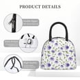 thumbnail image 4 of Disketp Purple Chicory Bolsa Térmica para Almuerzo, Lonchera con Abertura Amplia y Gran Capacidad, Organizador Reutilizable para Mujeres, Hombres y Adultos, 4 of 6