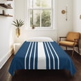 thumbnail image 4 of Navy Blue White Stripe Tapestry for Bedroom Wall Hanging Tapestry, Modern Rustic Vertical Striped Ceiling Backdrop Tapestries Poster Blanket Wall Decor for Teens Room Living Room Dorm 55" x 73", 4 of 8