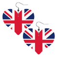 thumbnail image 6 of Heart Earrings Union Jack Dangling Heart Drop Earrings For Women Love Dangle Earrings Gift, 6 of 6