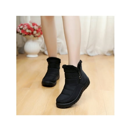 

UKAP Womens Winter Snow Boots Warm Ankle Boots Anti-Slip Outdoor Winter Shoes Slip On Booties Sneakers
