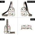 thumbnail image 3 of Stylish Leather Crossbody Bag 8.46x5.9x2.16In Easy To Carry Multi-Purpose Travel Hiking Shopping Fashion Bag Lovely Red Christmas Deer, 3 of 7