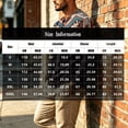 thumbnail image 2 of FGVCTG Mens T-Shirts Color Block Aztec Western Long Sleeve Henley Tops Button Neck Tee Loose Pullover Top for Casual Outings Daily Pink S, 2 of 8