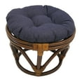 thumbnail image 3 of International Caravan Rattan Ottoman with Outdoor Fabric Cushion, 3 of 5