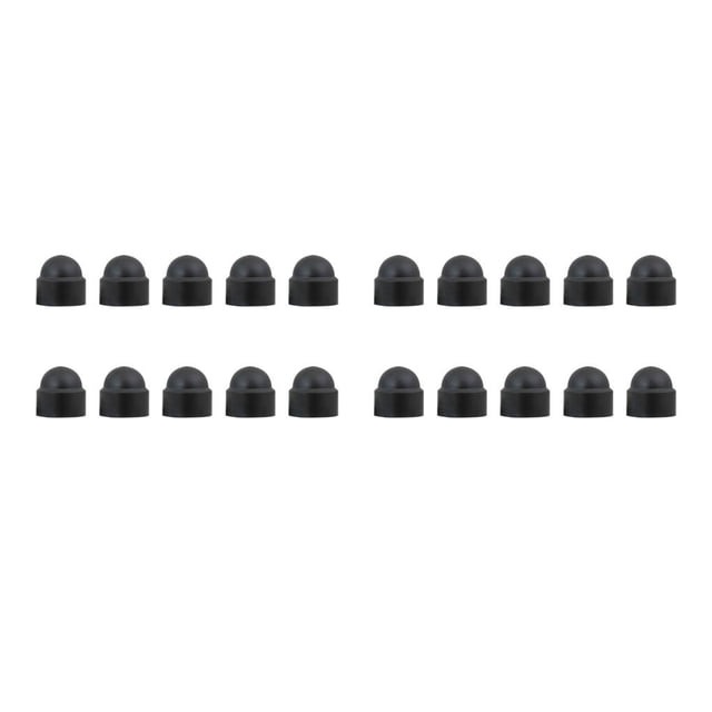 Riwesomey 10 piezas pernos tuercas tapas de protección neumático a prueba de polvo hexágono plástico antioxidante tapa del cubo Protector Negro/8x14cm 2piezas