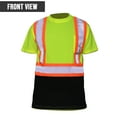 thumbnail image 6 of Hi Vis T-Shirt - Safety Shirt, ASNI Class 3 Reflective Safety Short Sleeve T-Shirt-6895-Blk-Yell-M, 6 of 7
