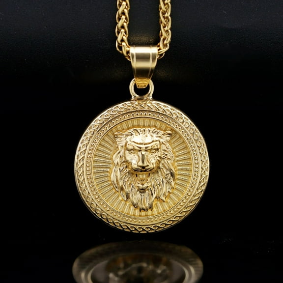 Men Women Hip Hop gold silver color Lion 14K Yellow Gold Pendant Necklace Hiphop pendants Necklaces Fashion Jewelry Gifts