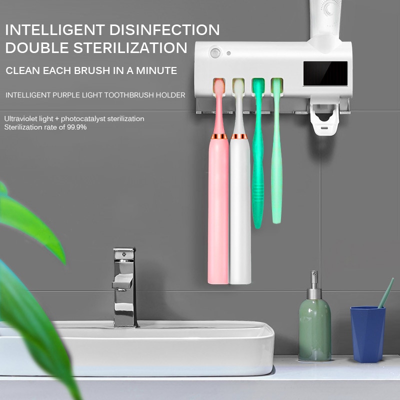UV Auto Cleaning Toothbrush Holder ultraviolet disinfection