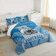 thumbnail image 3 of jejeloiu Rugby Football Sport Twin Comforter Sets,Boys Ball Game Bedding Set For Teens Reversible 2pcs, 3 of 8