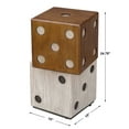 thumbnail image 4 of Uttermost Roll Roll The Dice Wood Accent Table in Natural/White, 4 of 5