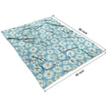 thumbnail image 4 of Blue Daisy Flower Pattern Blanket,Comfortable Soft Lamb Wool Throw Blanket,All Season,Warm Lightweight Blankets for Sofa Bed Couch Living Room Chair,60"x80", 4 of 4
