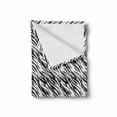thumbnail image 2 of Zebra Print Soft Flannel Fleece Blanket, Exotic Savanna Inspired Animal Skin Diagonal and Wavy Illustration, Cozy Plush for Indoor and Outdoor Use, 50" x 70", Charcoal Grey and White, by Ambesonne, 2 of 6