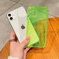 thumbnail image 2 of Compatible for iPhone 11 Clear Case, Cute Glitter Heart Rainbow Laser Holographic Bling Pattern Case for Women Girls Soft TPU Shockproof Camera Protective - Fluorescent Green, 2 of 6