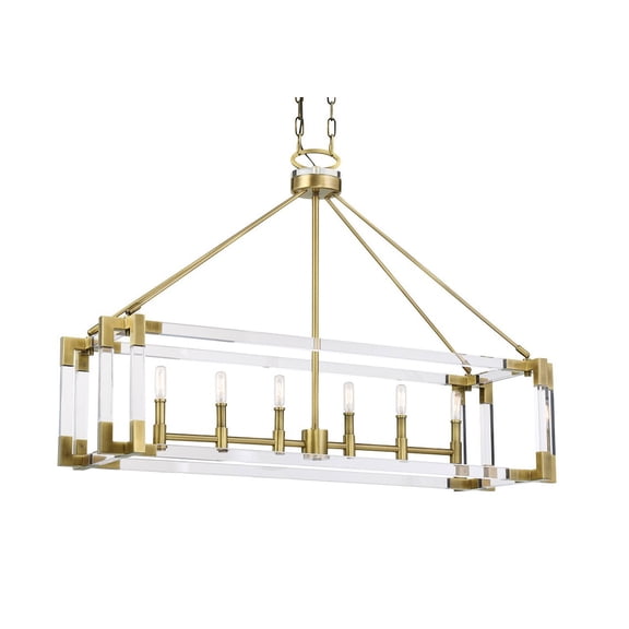 Minka Metropolitan - Prima Vista - 6 Light Island-25.63 Inches Tall and 38