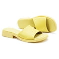 thumbnail image 3 of Camper Women's Dana Leather Strap Slide Sandal, Yellow,7 M US, 3 of 7