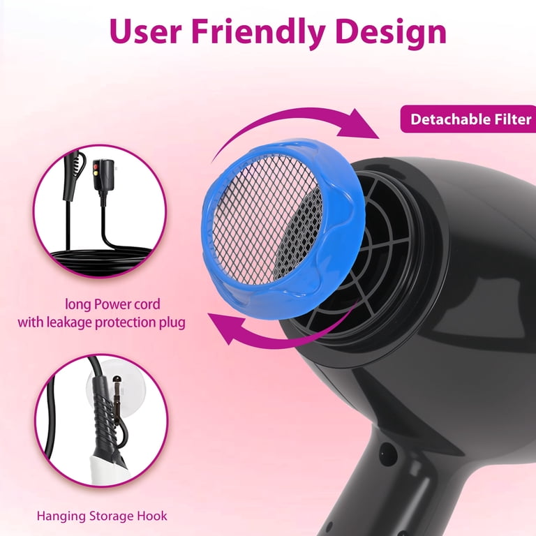 Morfone Professional Ionic Hair Dryer, 2200W Black photo 8