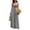 *1-Black, variant on Women's Striped Halter Maxi Dress,Ladies' Plunge Neck Smocked Waist Flowy Dress,Casual Cutout Waist Beach Sundress For Women,Blue,S-XL