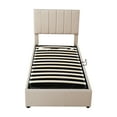 thumbnail image 5 of Newest Twin Size Upholstered Platform Bed with a Hydraulic Storage System, Beige, 5 of 9