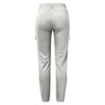 thumbnail image 3 of Vedolay Men Pants Casual Relaxed Fit Mens Pants Men's Loose Casual Solid Color Cotton Linen Trousers Elastic Tie Printed Straight Pants,Gray L, 3 of 4