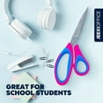 thumbnail image 3 of Scissors, Jeexi 8" Multipurpose Student Scissors Set of 3, Stainless Steel Sharp Scissors for Office Home General Use, High/Middle School Classroom Teacher Students Scissors Supplies, 3 of 8