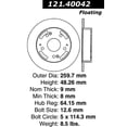 thumbnail image 3 of C-Tek Disc Brake Rotor 121.40042 Fits select: 1998-2002 HONDA ACCORD, 2002-2006 ACURA RSX, 3 of 4