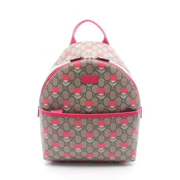 Pre-Owned Gucci Children's GG Supreme Kim Seung-yeon Flower Print Backpack/Handbag, Coated...