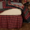 thumbnail image 2 of VHC Brands Rustic & Lodge Cumberland Bedding Accessory, Twin Skirt 39x76x16, Chili Pepper Red, 2 of 3