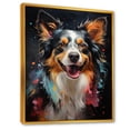 thumbnail image 2 of Designart "Prancing Papillon II" Animals Dog Floater Framed Wall Decor, 2 of 5
