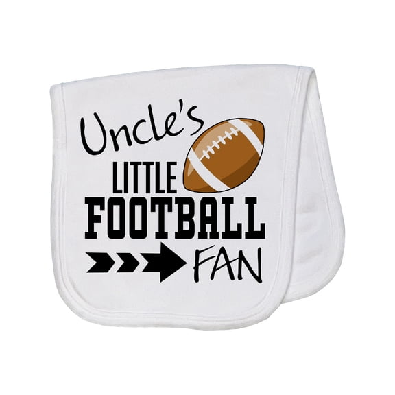 Inktastic Uncle's Little Football Fan Baby Burp Cloth