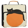 thumbnail image 5 of FORMRS Zipper Binder with Shoulder Strap 2-inch Ring 500 Sheet Capacity File Bag, Black Cat Orange Ball, 5 of 5