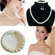 thumbnail image 1 of Fiudx Conjunto de Novia, Elegante Collar de Perlas, Pendientes y Pulsera, Conjunto de Novia de Perlas de Imitación Duradera, Collar de Longitud Ajustable, Regalo Perfecto para Bodas, Accesorio de Mod, 1 of 6