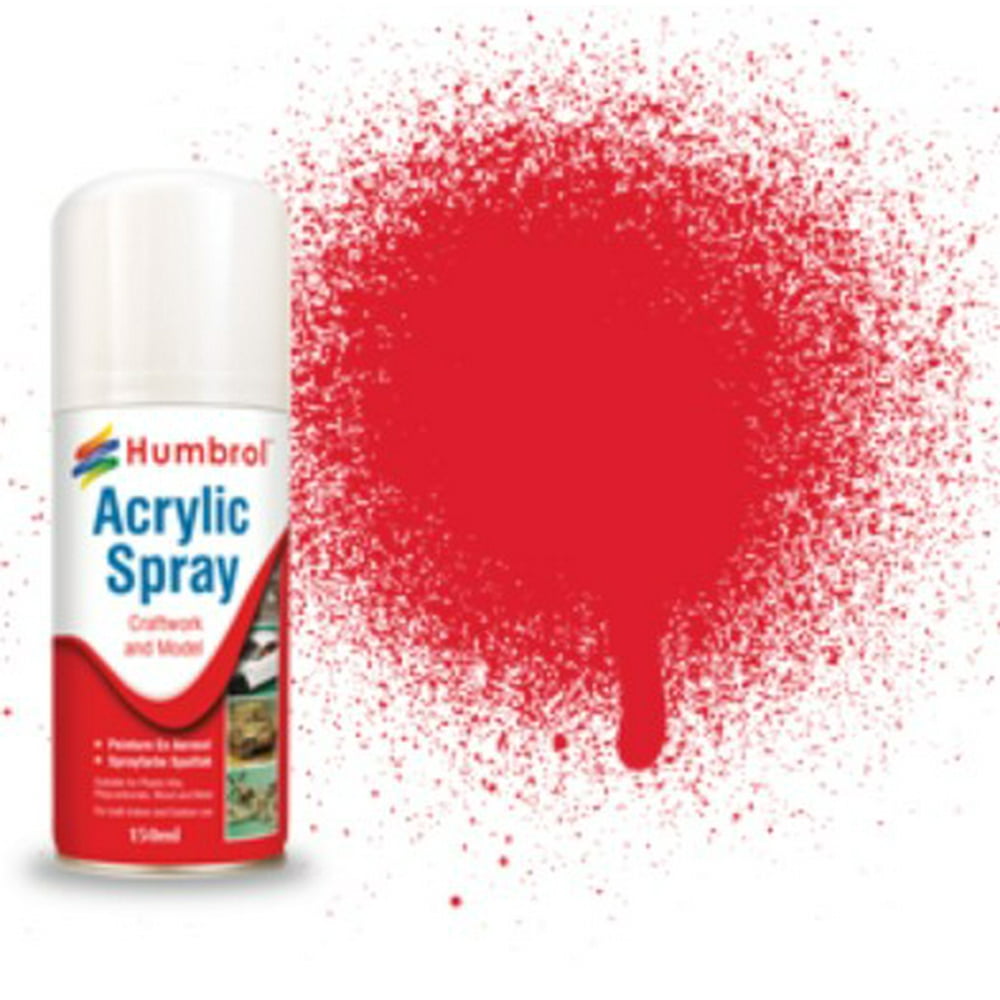 150ml Acrylic Gloss Bright Red Spray