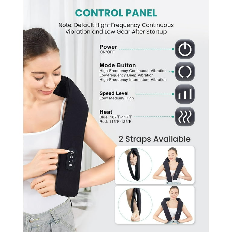 Nekteck Shiatsu Back Neck Massager with Heat, Electric Deep Tissue