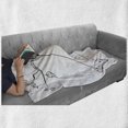 thumbnail image 6 of Outdoor Soft Flannel Fleece Blanket, Sketchy Leaves Tree Branch with a Swing and Word of Joy Garden Park Play Childhood, Cozy Plush for Indoor and Outdoor Use, 70" x 90", Black White, by Ambesonne, 6 of 6