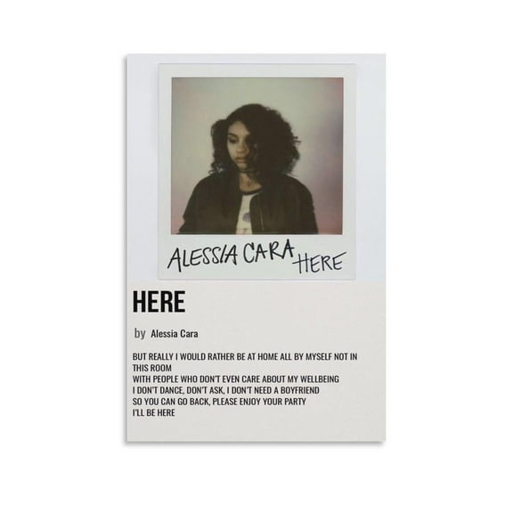 Alessia Cara Here 1 Canvas Poster Wall Decorative Art Painting Living Room Bedroom Decoration Gift
