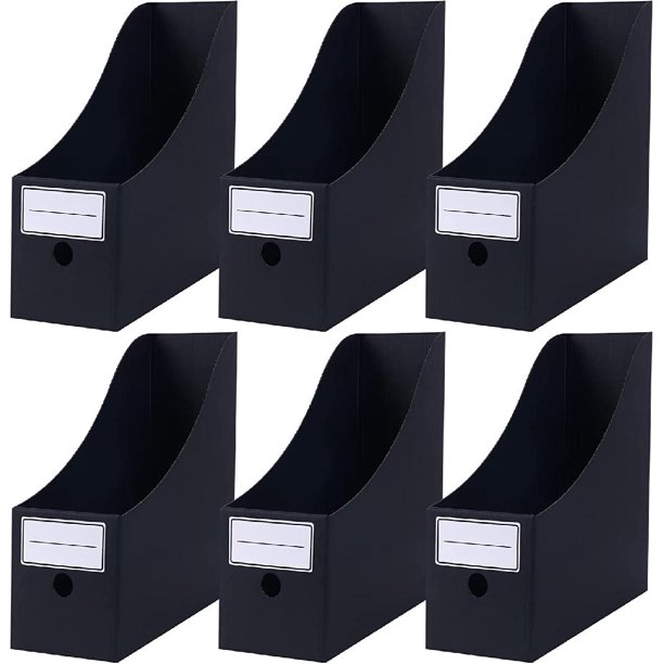 Magazine File Holder, Cardboard Magazine Holder with Labels, Magazine